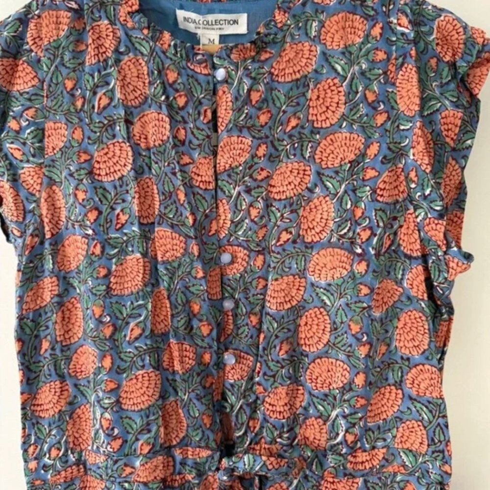 Emerson Fry India Collection Flower Frances 3 Frill Dress NEW Medium M - Picture 7 of 10